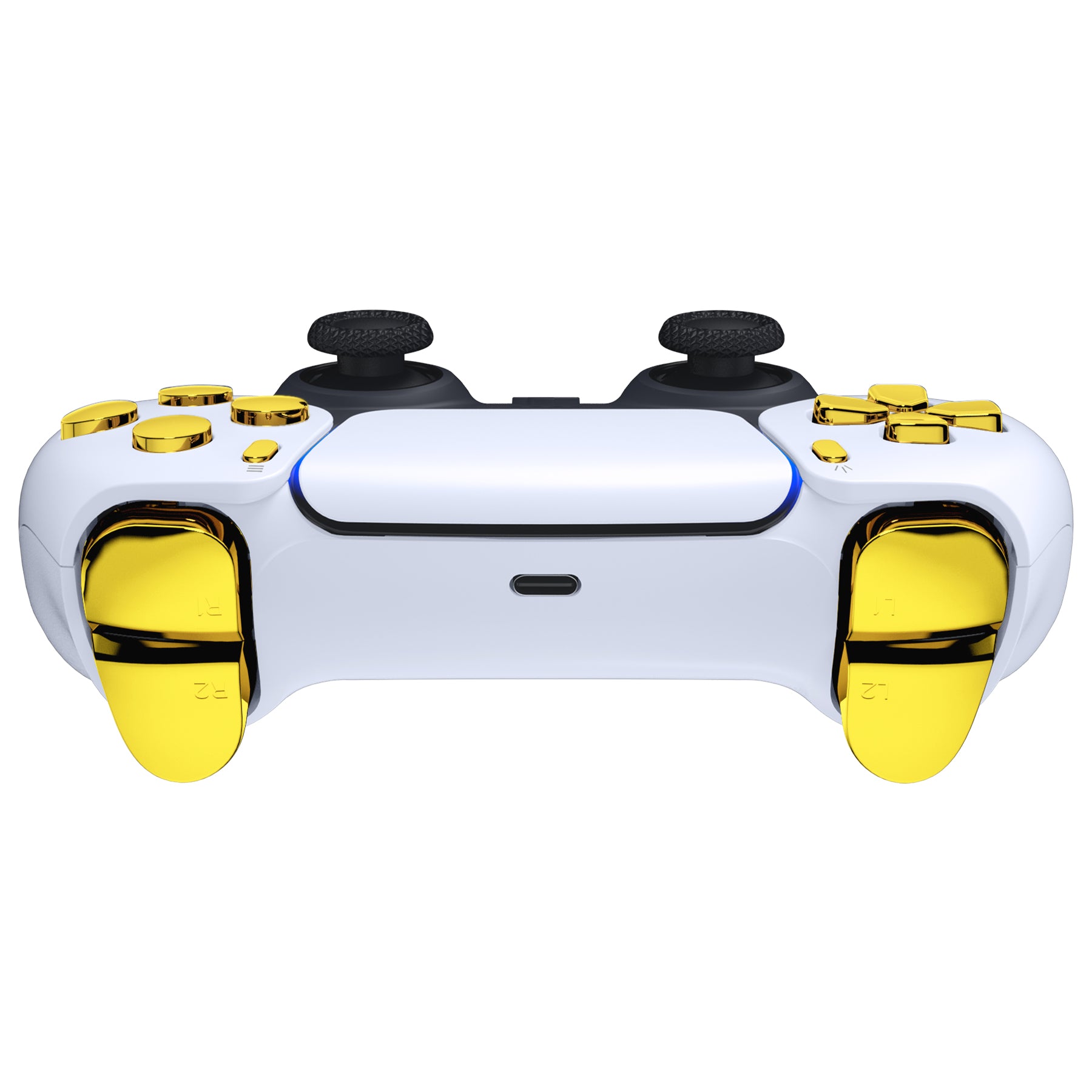 Glossy Chrome Gold 11in1 Button Kits Compatible With PS5 Controller BDM-030  - JPF2001G3WS