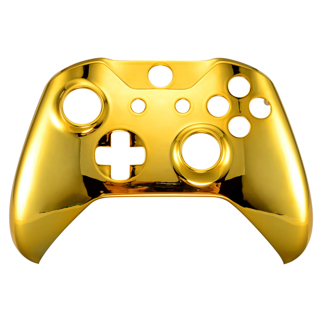 Glossy Chrome Gold Front Shell For Xbox One S Controller-SXOFD01WS