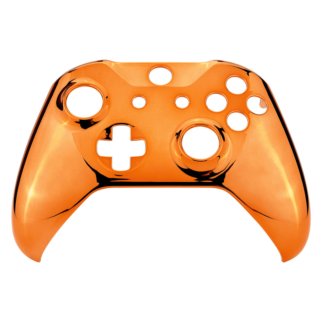 Glossy Chrome Orange Front Shell For Xbox One S Controller-SXOFD07WS
