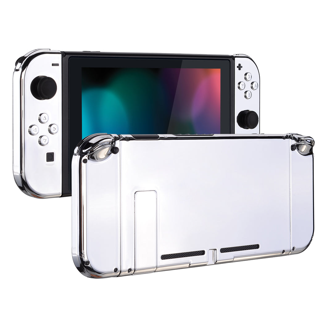 Glossy Chrome Silver Full Shells For NS Joycon-Without Any Buttons Included-QD402WS