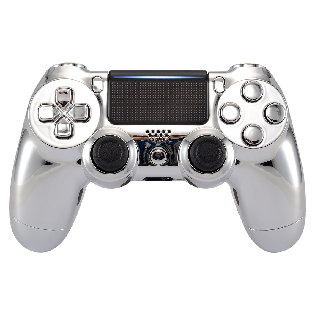 Glossy Chrome Silver Full Shell Kits Compatible With PS4 Gen2 Controller-SP4QD02WS