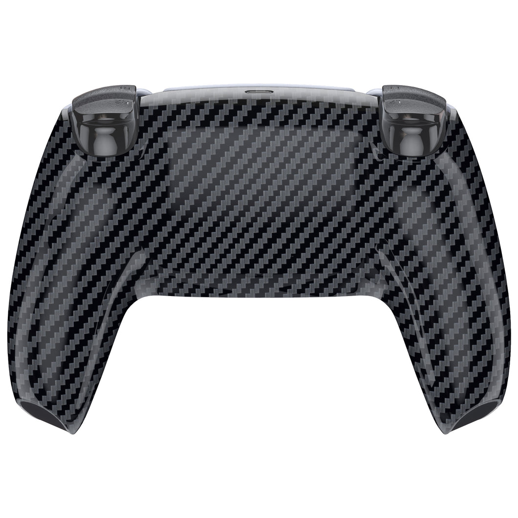 Glossy Graphite Carbon Fiber Pattern Back Shell Compatible With PS5 Controller-DPFS2002WS