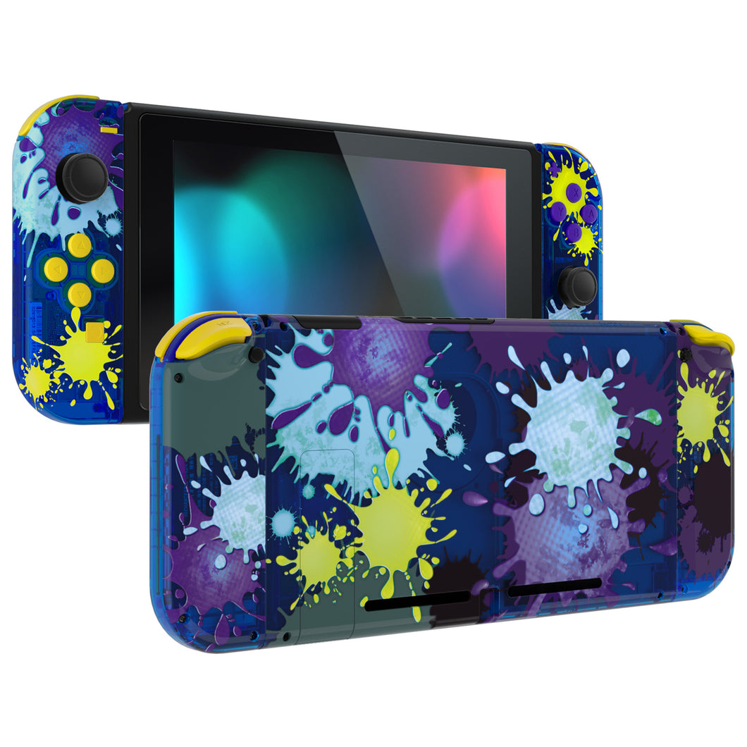 Glossy Splattering Paint Style Full Shells For NS Joycon-Without Any Buttons Included-QT119WS