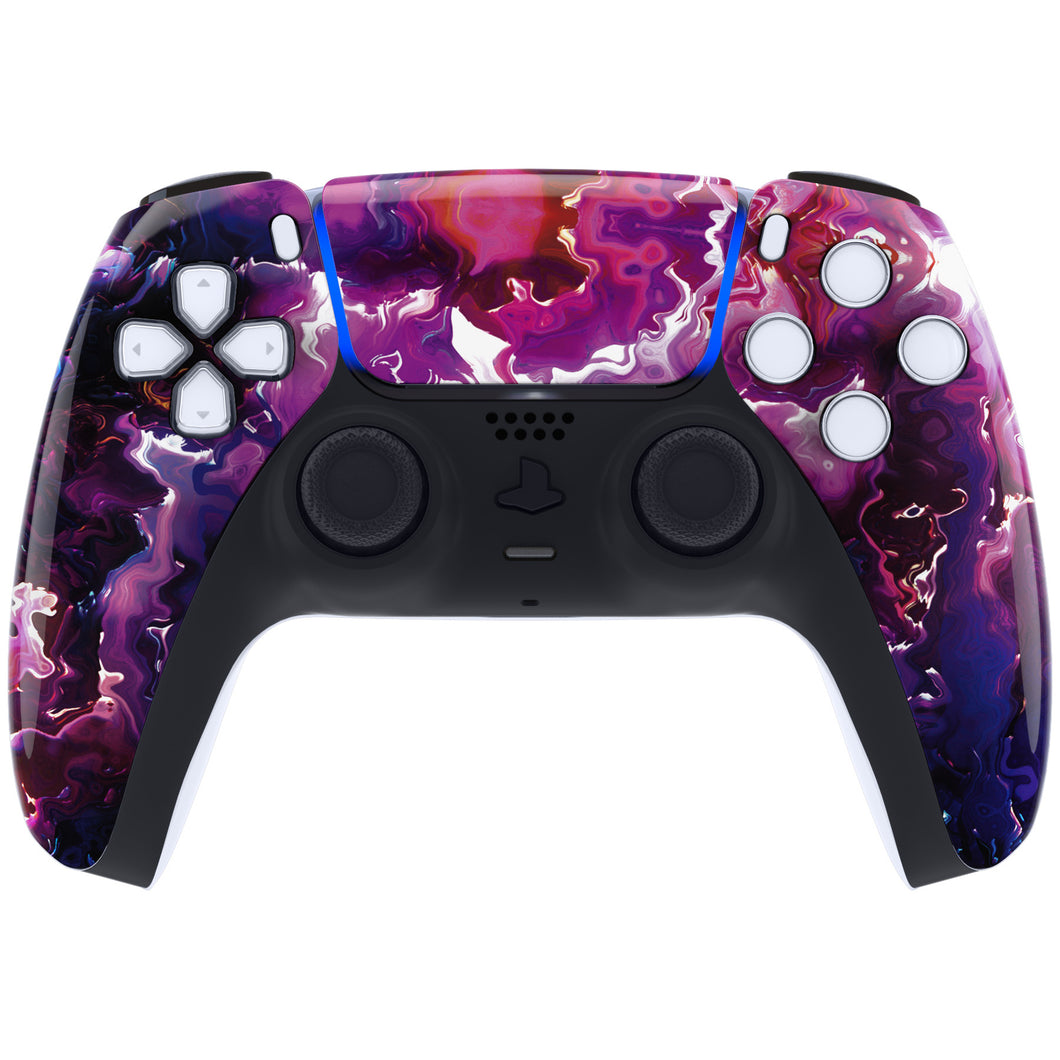 Glossy Surreal Lava Front Shell With Touchpad Compatible With PS5 Controller BDM-010 & BDM-020 & BDM-030 & BDM-040 - ZPFT1026G3WS