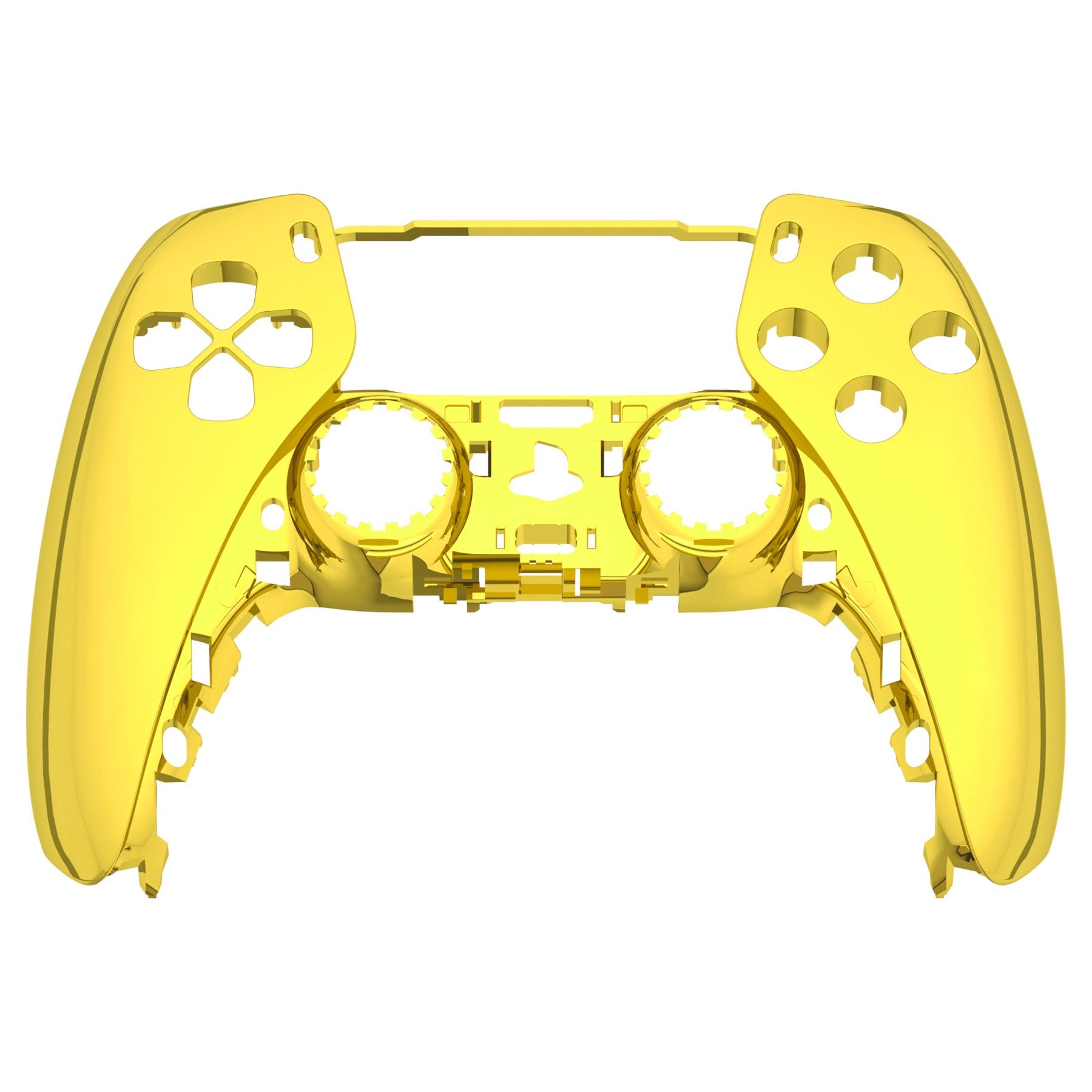 TCP Chrome Gold PS5 Controller with Black Buttons and Back Shell