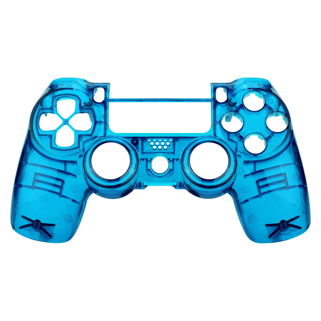 Glossy Clear Blue Front Shell Compatible With PS4 Gen2 Controller-SP4FM05GWS