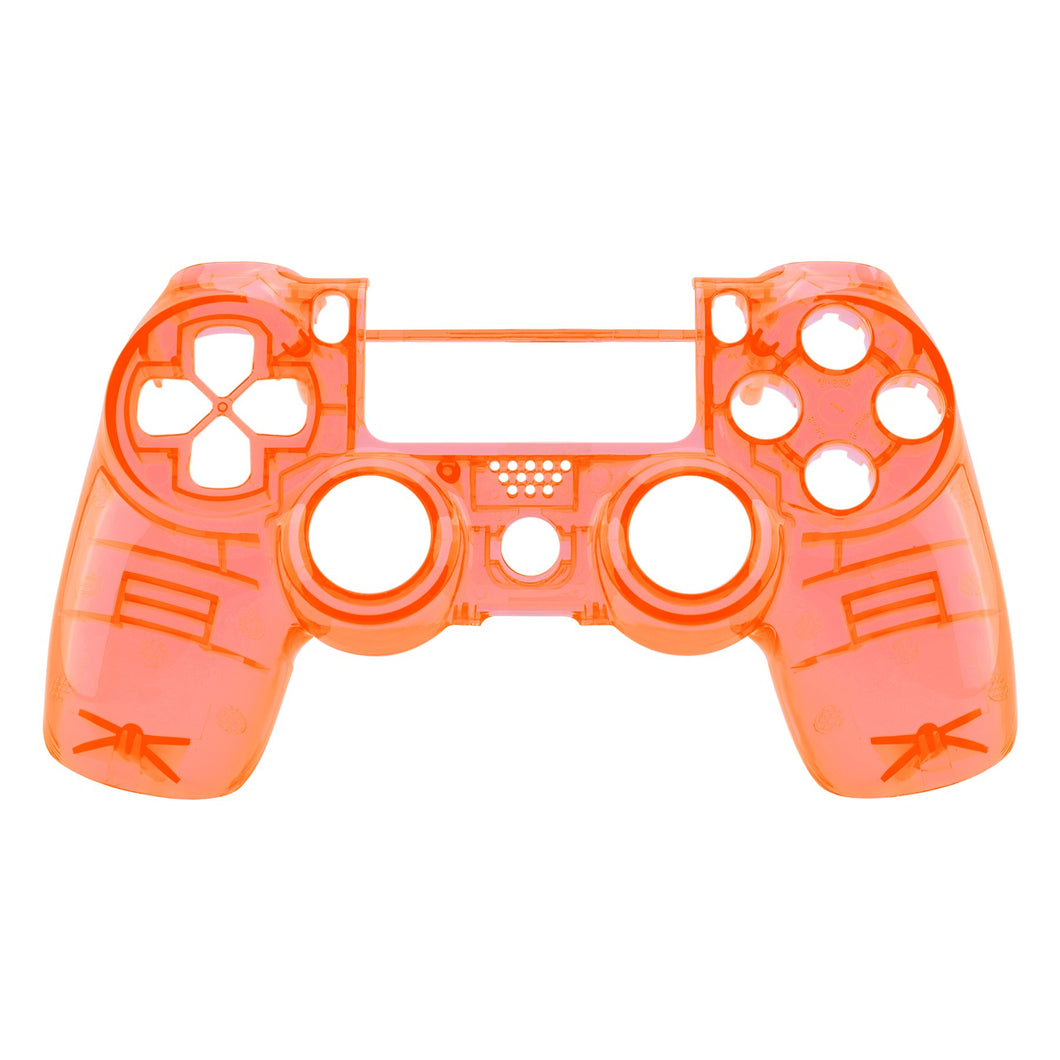 Glossy Clear Orange Front Shell Compatible With PS4 Gen2 Controller-SP4FM08GWS
