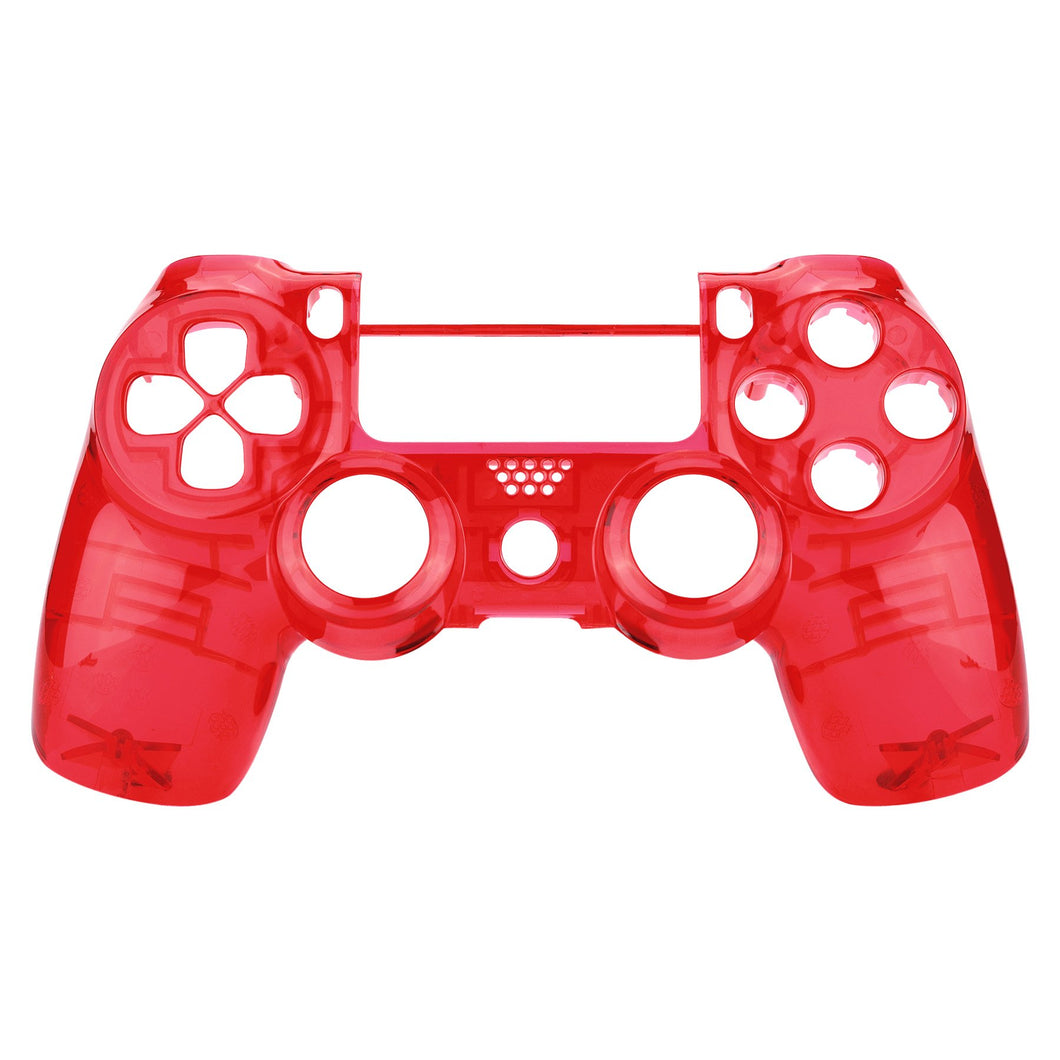 Glossy Clear Red Front Shell Compatible With PS4 Gen2 Controller-SP4FM03GWS