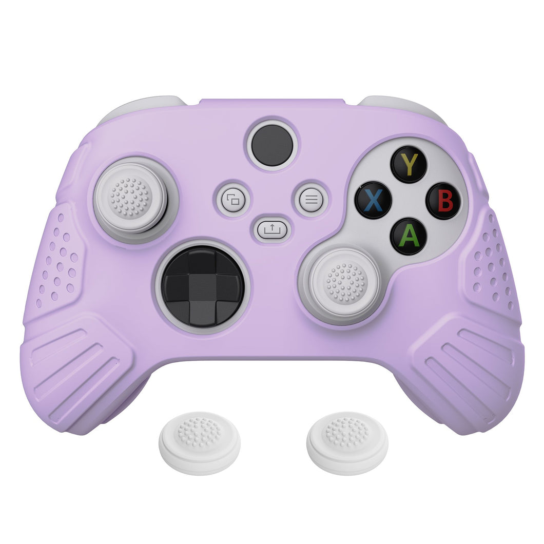 Guardian Edition Mauve Purple Ergonomic Silicone Case Skin With White Joystick Caps For Xbox Series X/S Controller-HCX3009