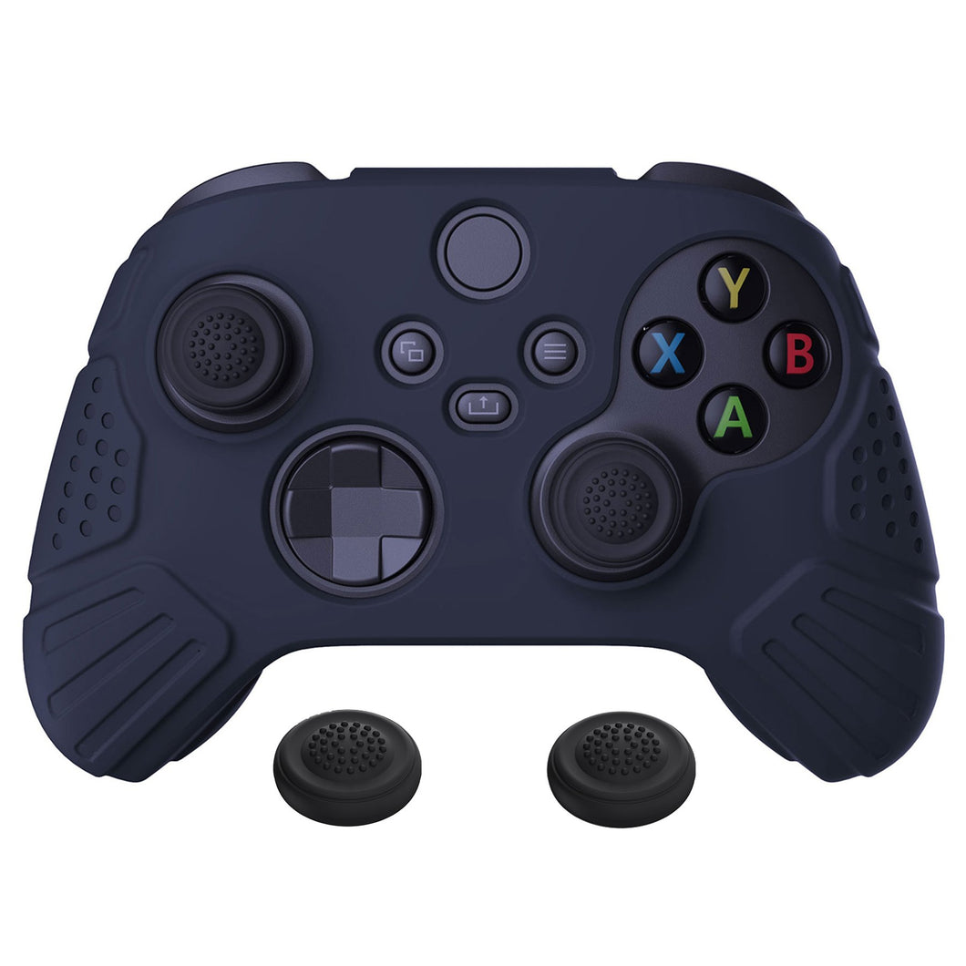 Guardian Edition Midnight Blue Ergonomic Silicone Case Skin With Black Joystick Caps For Xbox Series X/S Controller-HCX3003