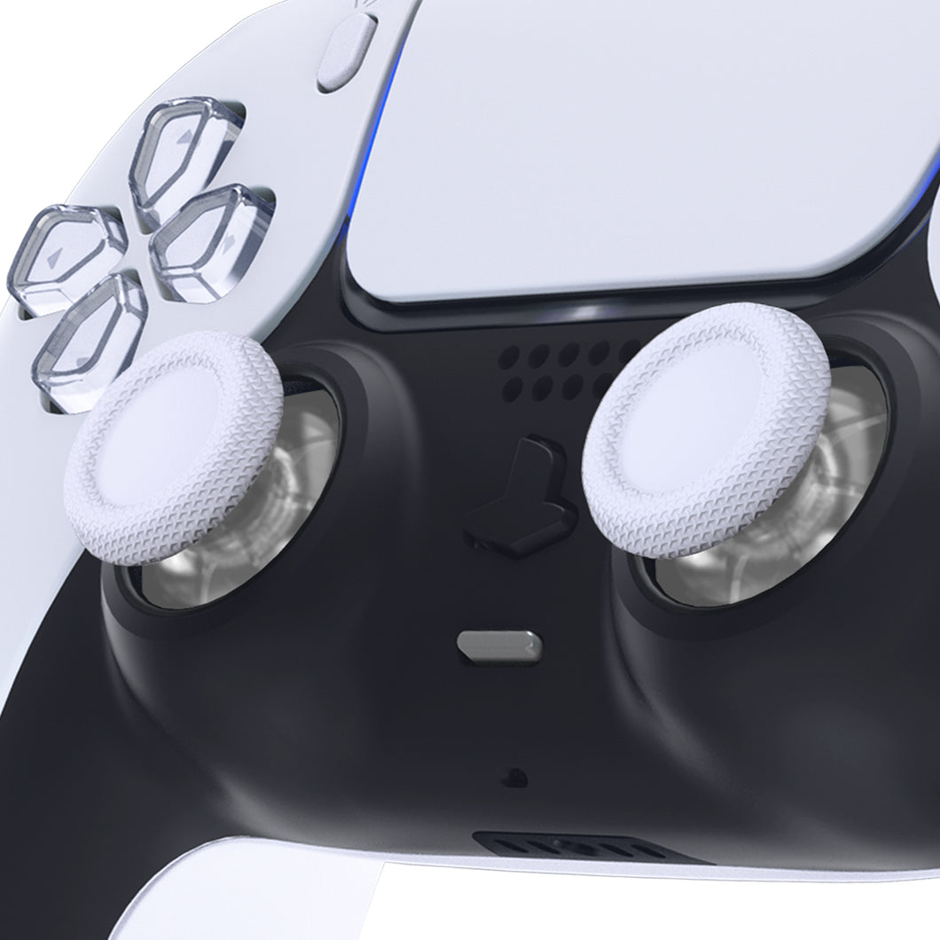 Solid White & Clear Analog Thumbsticks Compatible With PS5 Controller-JPF628WS - Extremerate Wholesale