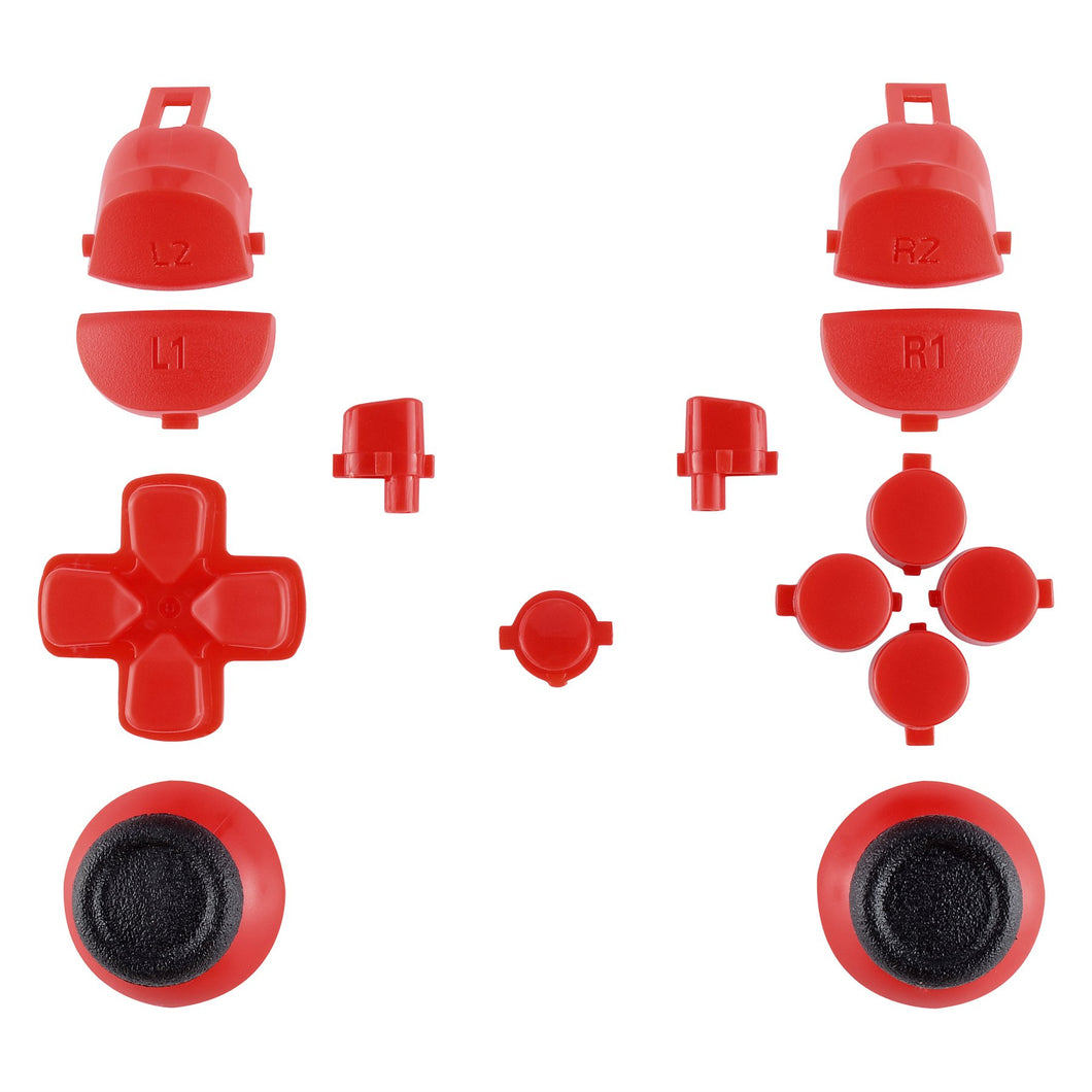Matt Red 14in1 Button Kits Compatible With PS4 Gen2 Controller-SP4J0101