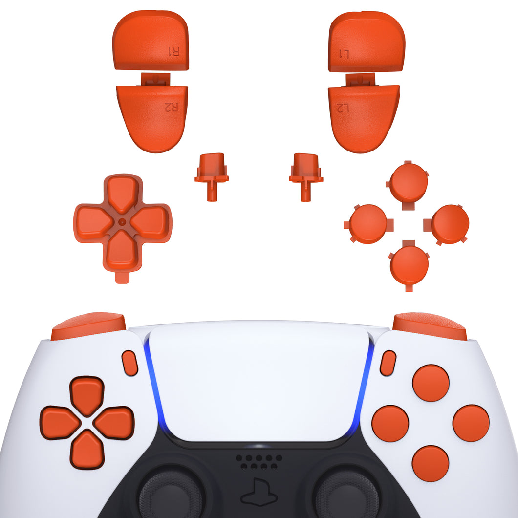Matte UV Bright Orange 11in1 Button Kits Compatible With PS5 Controller BDM-030 - JPF1004G3WS