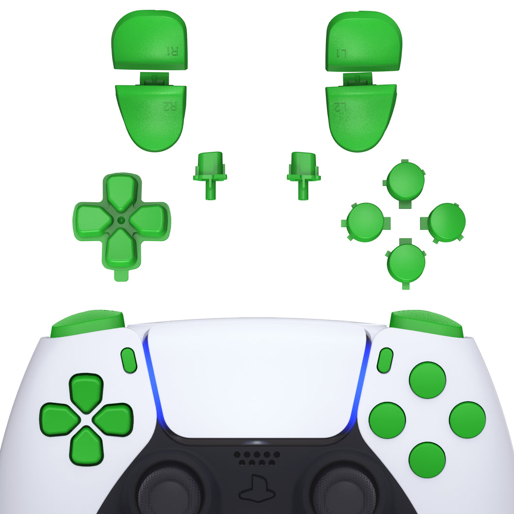 Matte UV Lime Green 11in1 Button Kits Compatible With PS5 Controller BDM-030 - JPF1006G3WS