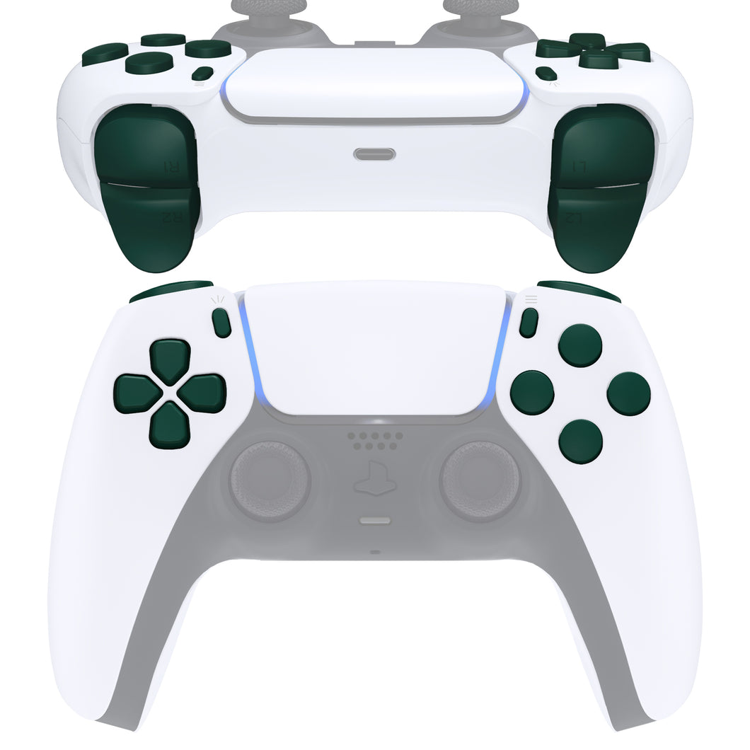 Matte UV Racing Green 11in1 Button Kits Compatible With PS5 Controller BDM-010 & BDM-020 - JPF1016G2WS