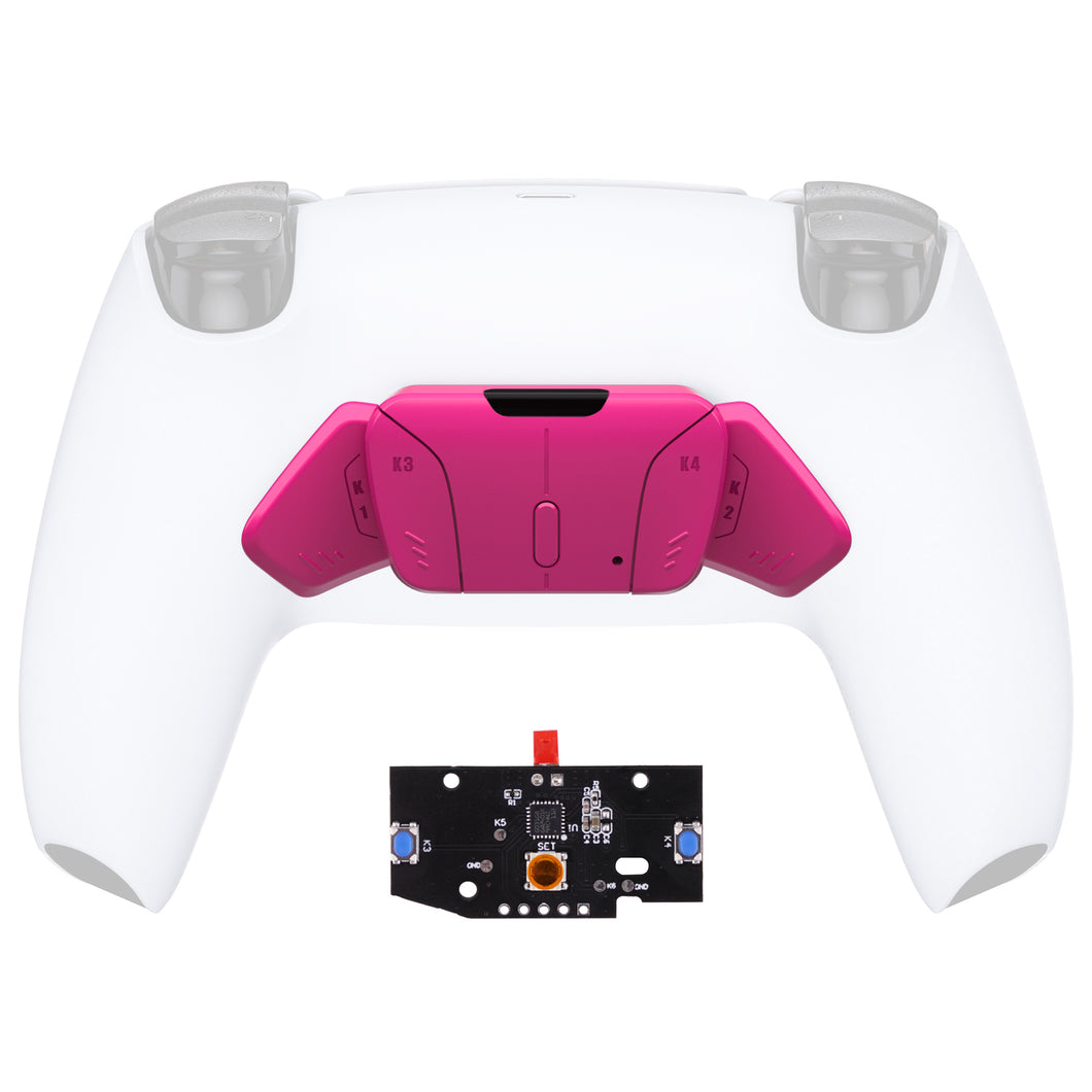 Turn Rise To Rise4 Kit-Solid Nova Pink Redesigned K1 K2 K3 K4 Back Buttons Housing & Remap PCB Board Compatible With PS5 Controller Extremerate Rise & Rise4 Remap Kit-VPFM5008P