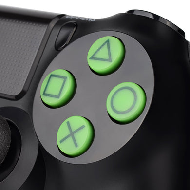Solid Dark Green Buttons With Symbols Compatible With PS4 Controller-P4J0226 - Extremerate Wholesale
