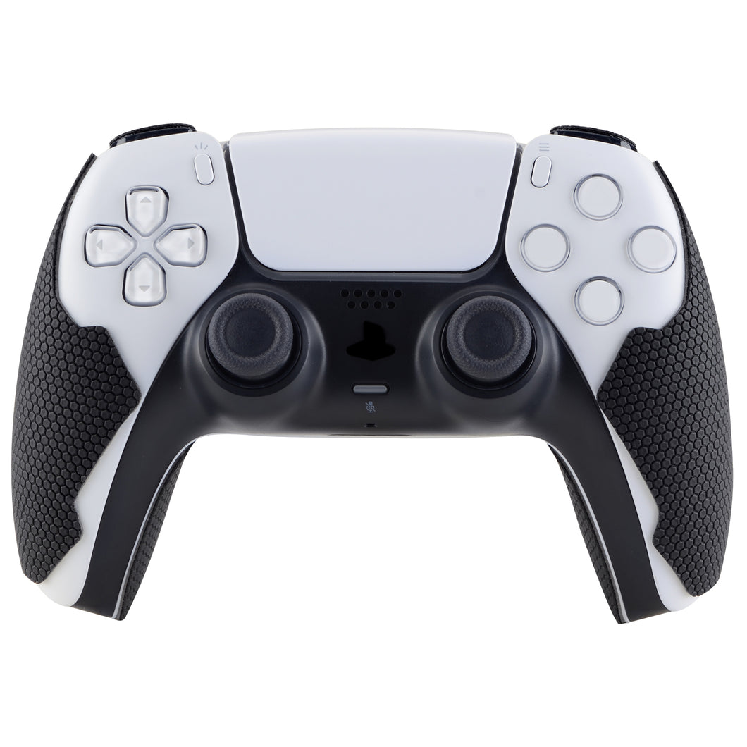 Mecha Edition Black Anti-Skid Soft Rubber Pads Handle Grips With Shoulder Button Trigger Stickers Compatible With PS5 Controller-PFPJ050