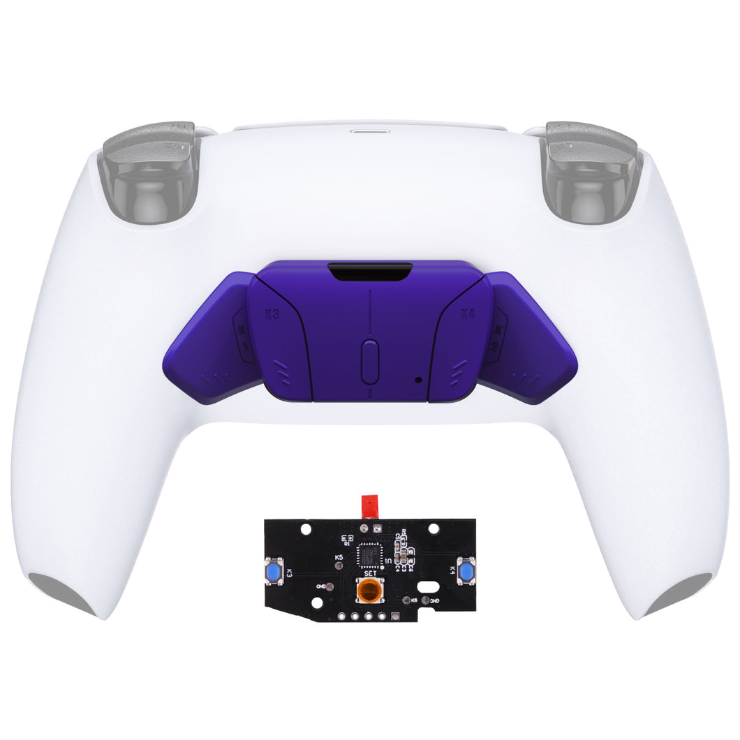 Turn Rise To Rise4 Kit-Solid Galactic Purple Redesigned K1 K2 K3 K4 Back Buttons Housing & Remap PCB Board Compatible With PS5 Controller Extremerate Rise & Rise4 Remap Kit-VPFM5006P