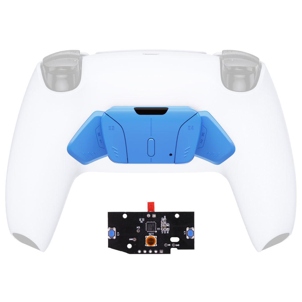 Turn Rise To Rise4 Kit-Solid Starlight Redesigned Blue K1 K2 K3 K4 Back Buttons Housing & Remap PCB Board Compatible With PS5 Controller Extremerate Rise & Rise4 Remap Kit-VPFM5005P