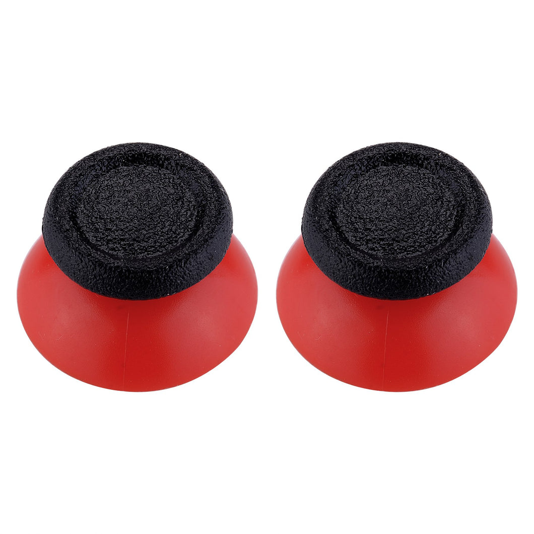 Replacement Double Injection Red + Black Rubber Thumbsticks Compatible With PS4 Controller-P4J0123