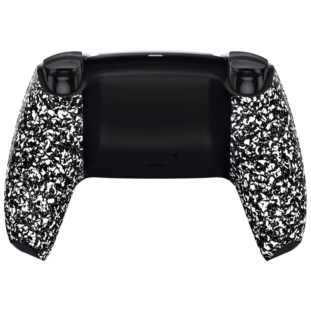 Rubberized White Black Back Shell Compatible With PS5 Controller-DPFP3014WS