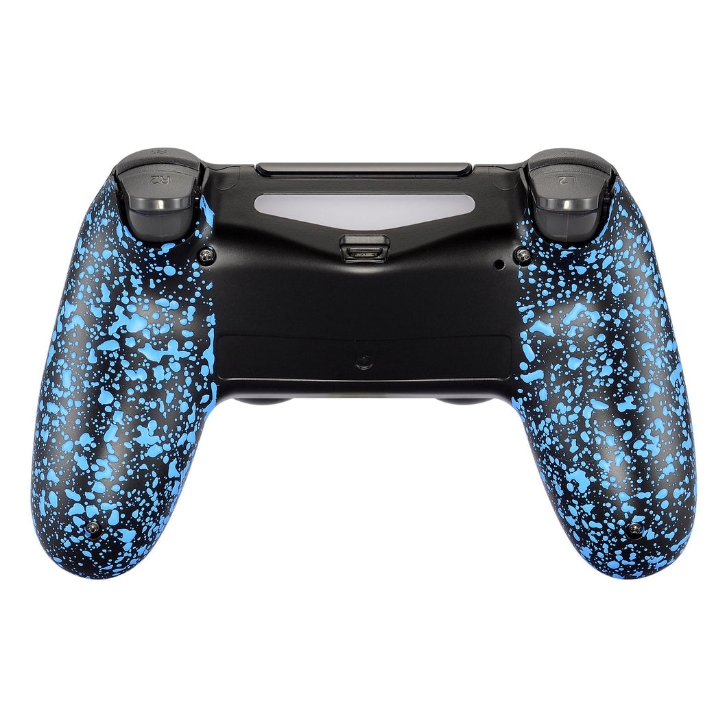 Rubberized Blue Black Back Shell Compatible With PS4 Gen2 Controller-SP4BR03WS