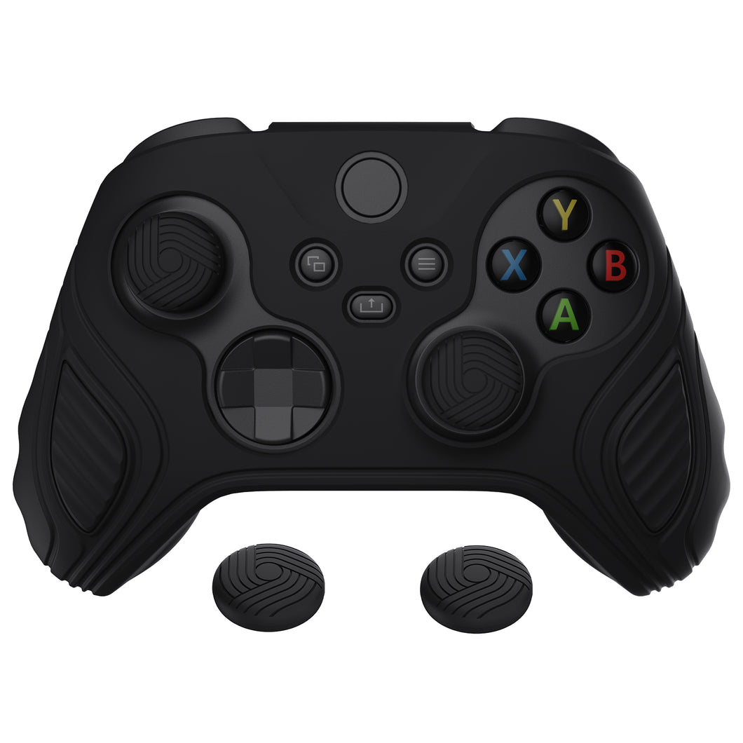 Scorpion Edition Black Anti-Slip Silicone Cover Skin With Black Thumb Grip Caps For Xbox Series X/S Controller-SPX3002