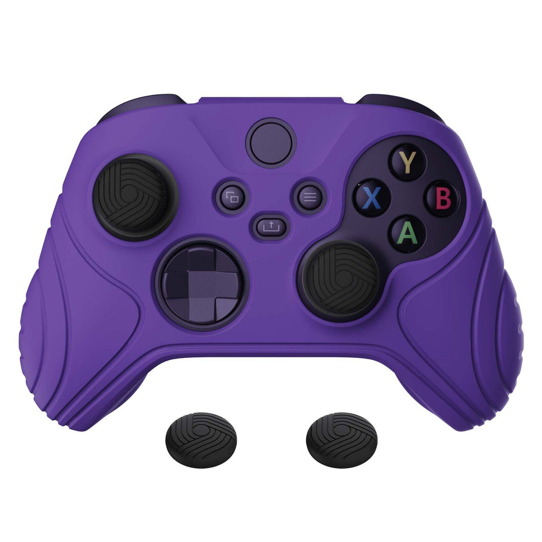 Samurai Edition Dark Purple Ergonomic Silicone Case Skin With Black Thumb Stick Caps For Xbox Series X/S Controller-WAX3007
