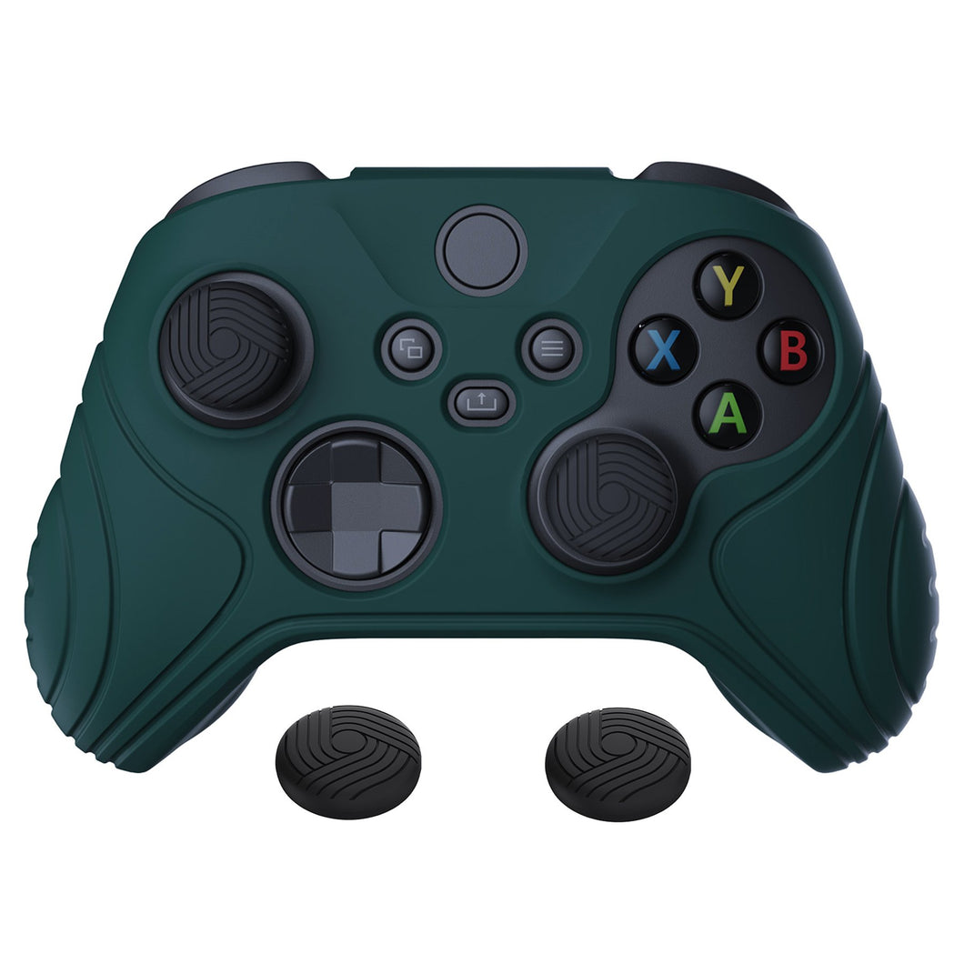 Samurai Edition Racing Green Ergonomic Silicone Case Skin With Black Thumb Stick Caps For Xbox Series X/S Controller-WAX3004