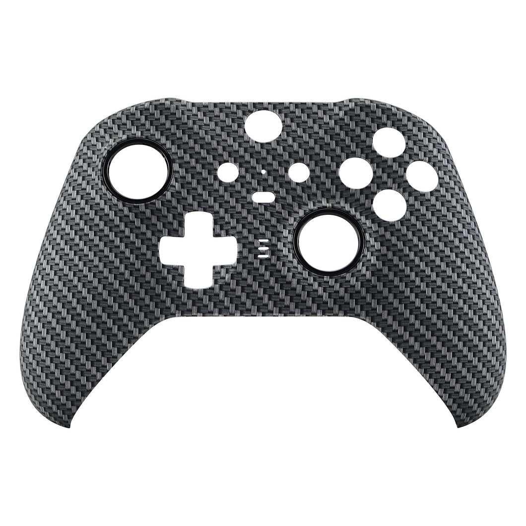 Soft Touch Black Silver Carbon Front Shell For Xbox One-Elite2 Controller-ELS209WS