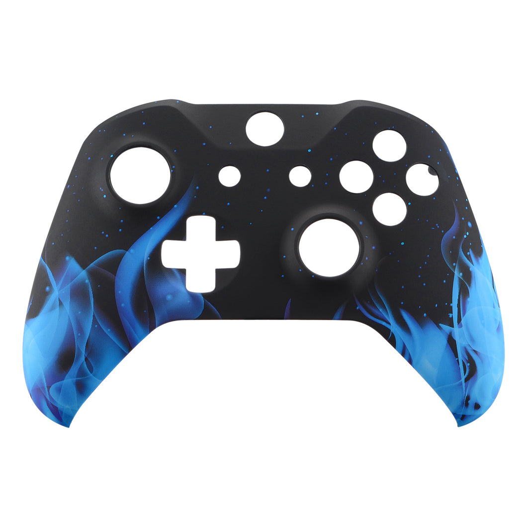 Soft Touch Blue Flame Front Shell For Xbox One S Controller-SXOFT12XWS