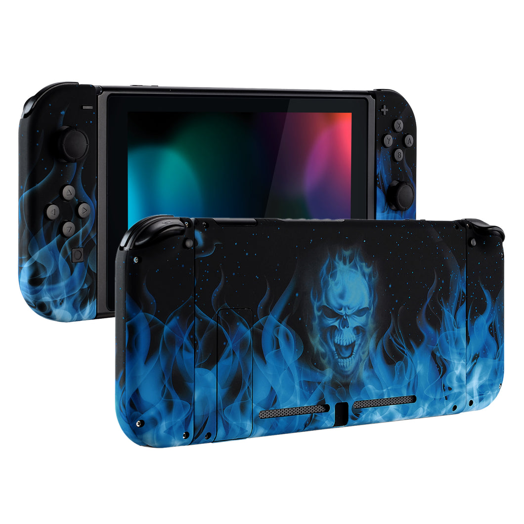Soft Touch Blue Flame Full Shells For NS Joycon-Without Any Buttons Included-QT101WS