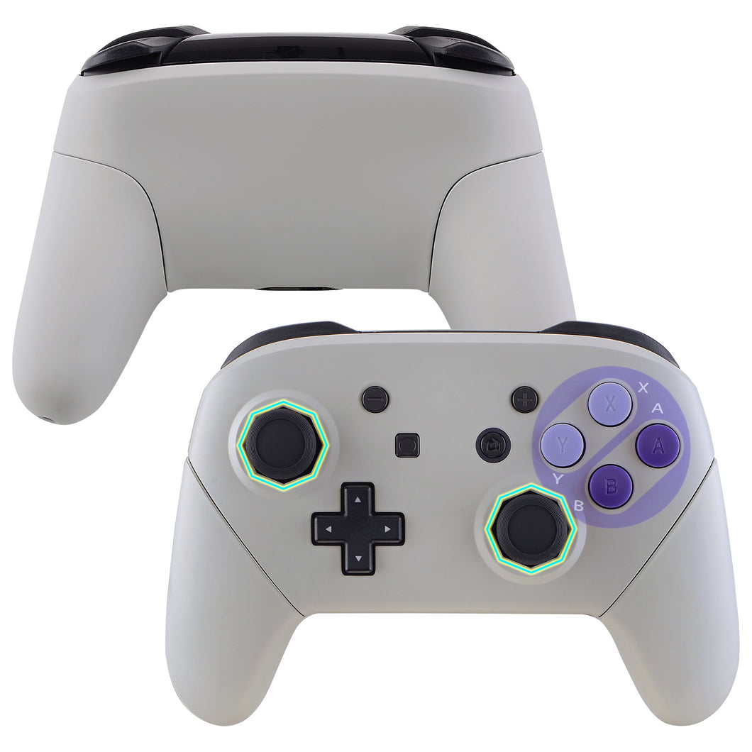 Classic SNES Octagonal Gated Sticks Full Shells And Handle Grips For NS Pro Controller-FRE602WS - Extremerate Wholesale