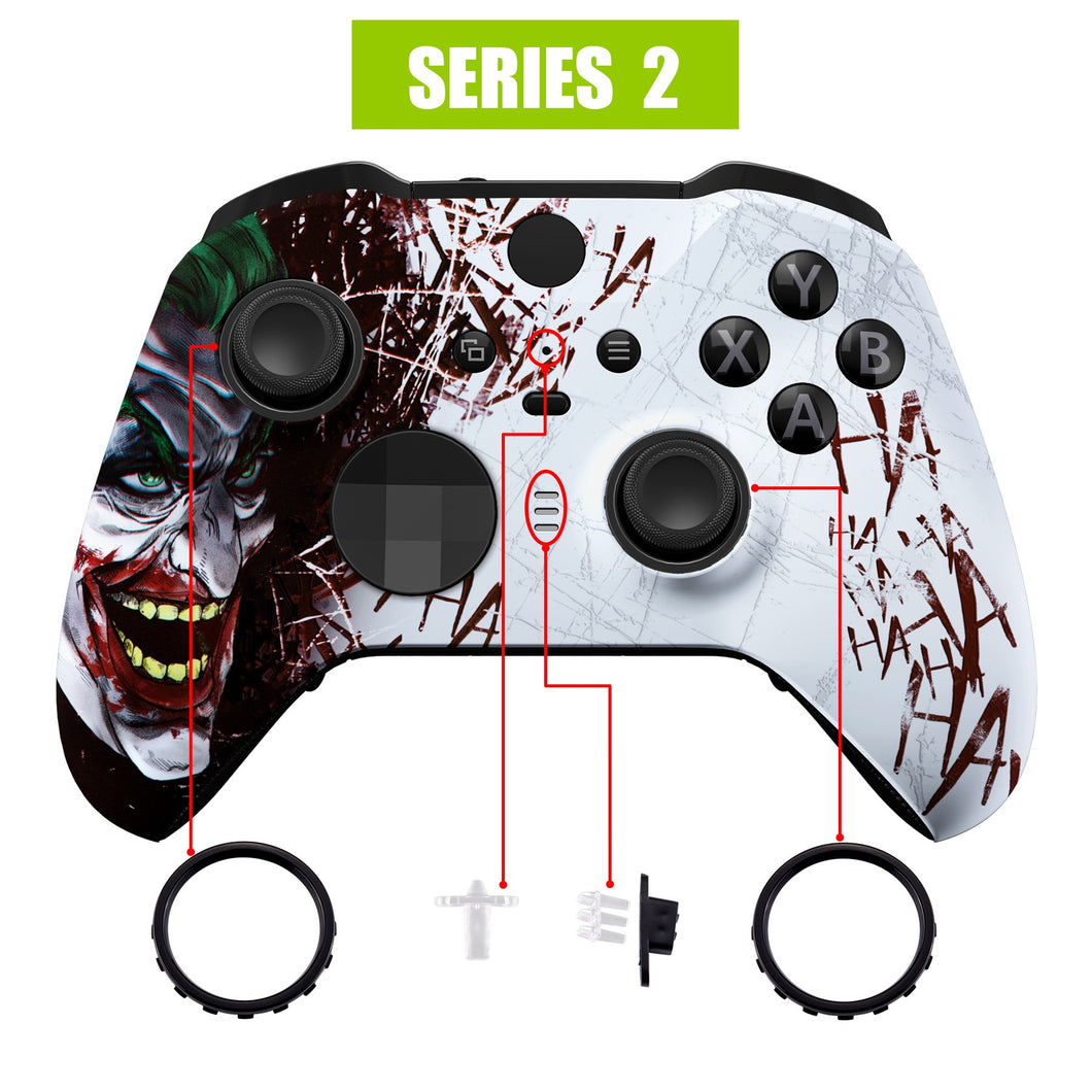 Soft Touch Clown HAHAHA Front Shell For Xbox One-Elite2 Controller-ELT140WS