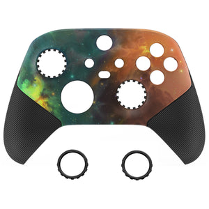 Soft Touch Gold Nebula ASR Version Performance Rubberized Grip Front Housing Shell With Accent Rings For Xbox Series X/S Controller & Xbox Core Controller-FX3C1004WS - Extremerate Wholesale