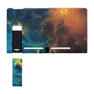 Soft Touch Gold Nebula Backplate With Kickstand For NS Console-ZT104WS - Extremerate Wholesale