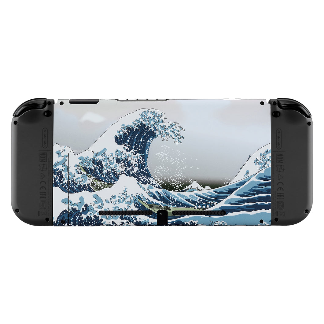 Soft Touch Great Wave Kanagawa Backplate With Kickstand For NS Console-ZT101WS