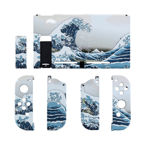 Soft Touch Great Wave Kanagawa Full Shells For NS Joycon-Without Any Buttons Included-QT104WS - Extremerate Wholesale