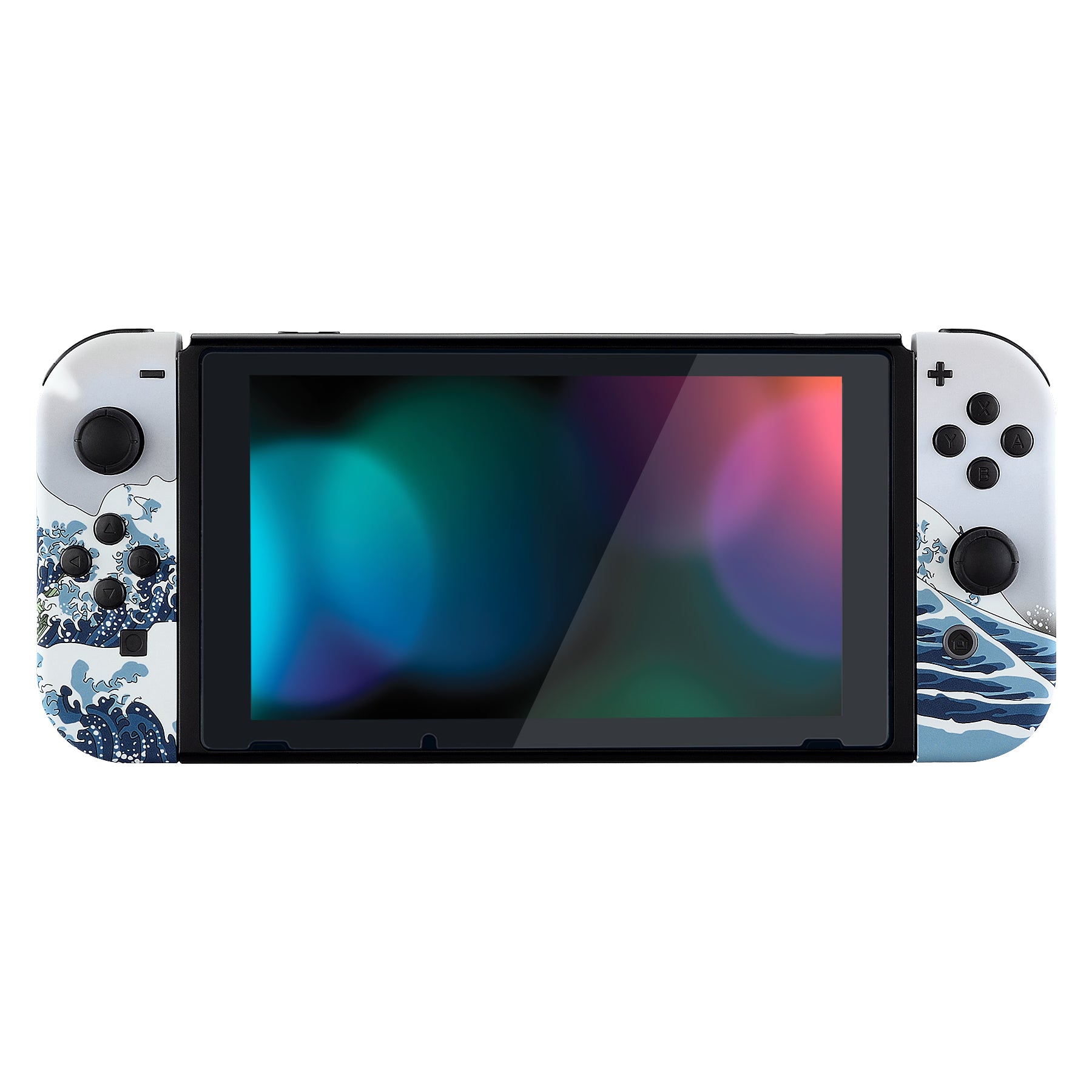 Soft Touch Great Wave Kanagawa Full Shells For NS Joycon-Without