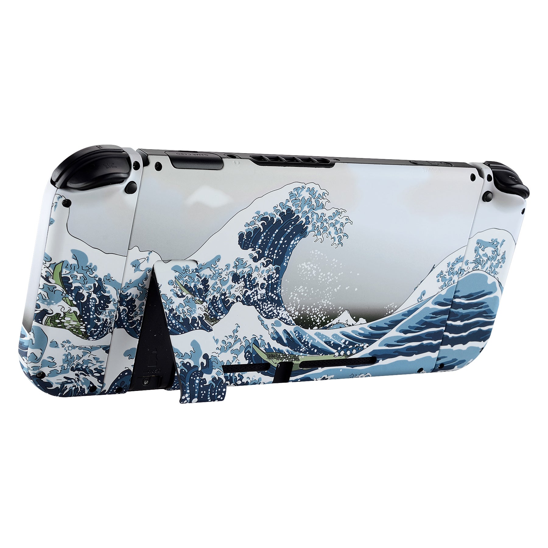 Soft Touch Great Wave Kanagawa Full Shells For NS Joycon-Without