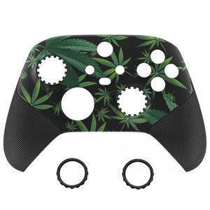 Soft Touch Green Weeds ASR Version Performance Rubberized Grip Front Housing Shell With Accent Rings For Xbox Series X/S Controller & Xbox Core Controller-FX3C1006WS - Extremerate Wholesale