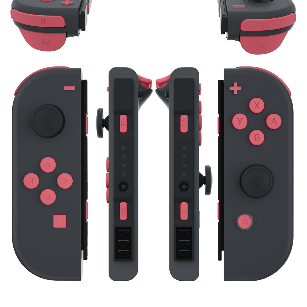 Matte UV Indian Red 21in1 Button Kits For NS Switch Joycon & OLED Joycon-AJ219WS
