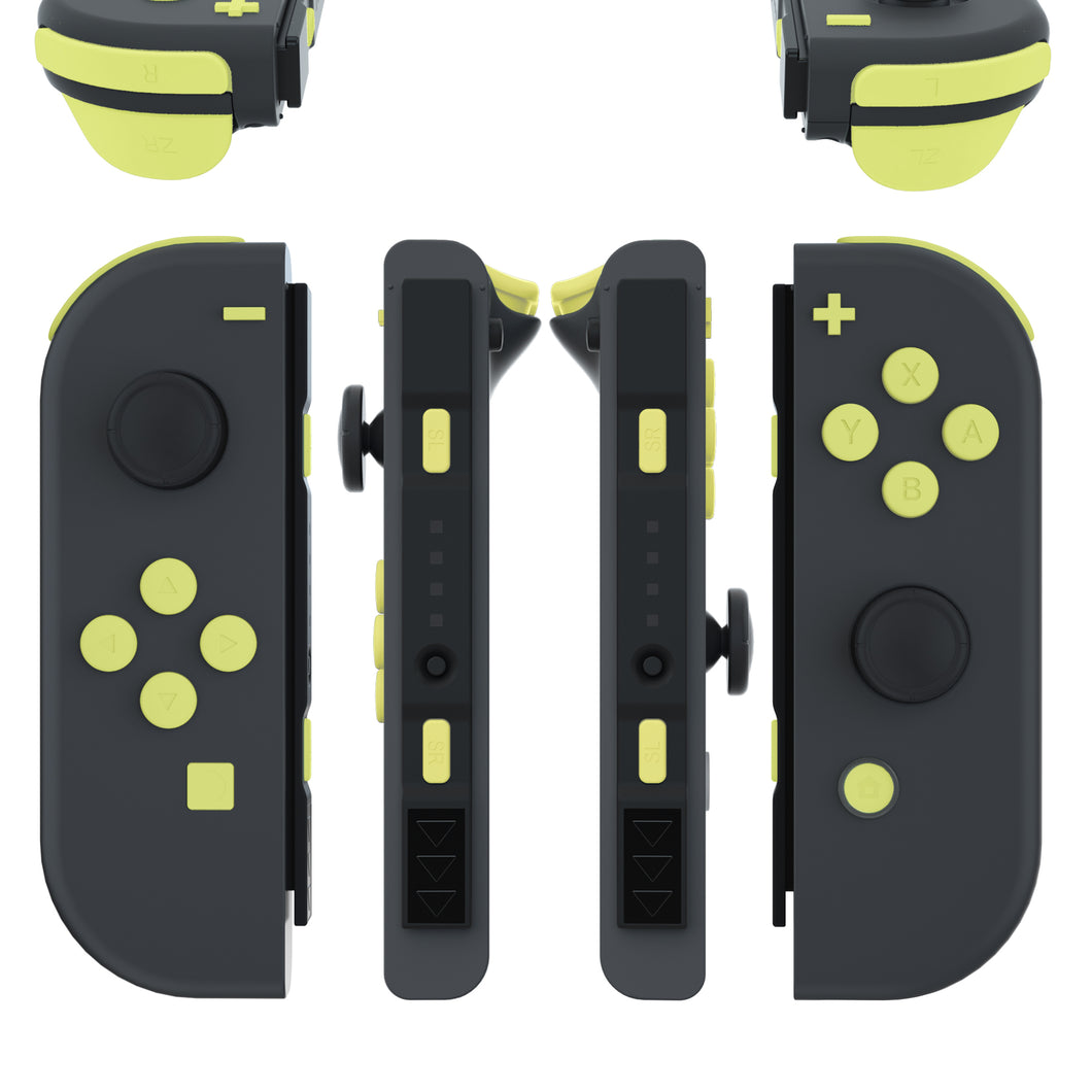 Matte UV Lemon Yellow 21in1 Button Kits For NS Switch Joycon & OLED Joycon-AJ225WS