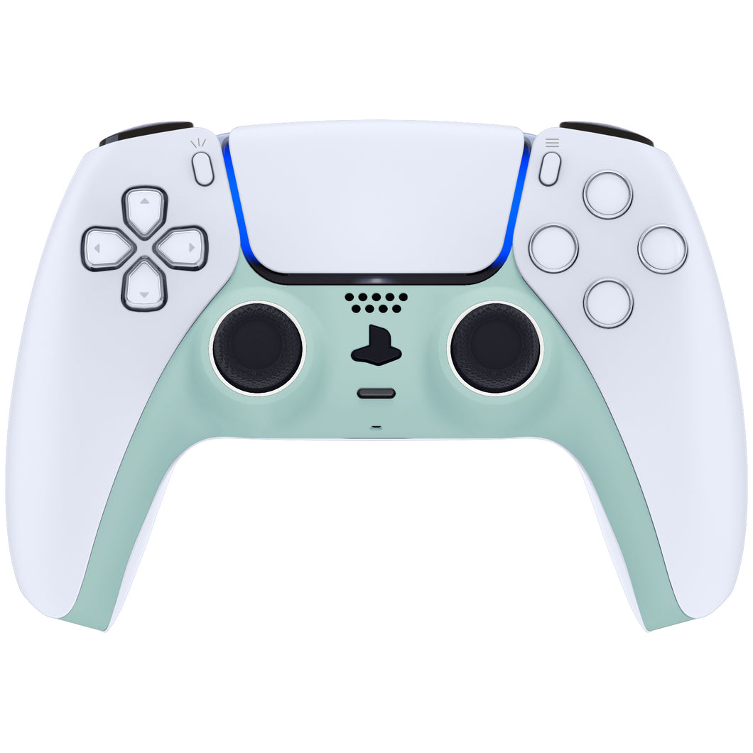Light Cyan Decorative Trim Shell With Accent Rings Compatible With PS5 Controller-GPFP3027WS