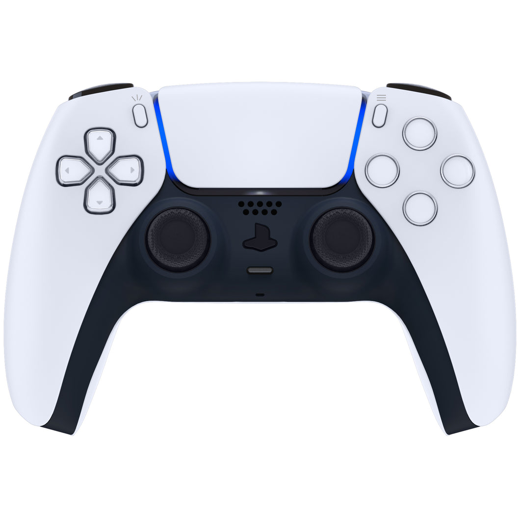 Midnight Blue Decorative Trim Shell With Accent Rings Compatible With PS5 Controller-GPFP3013WS