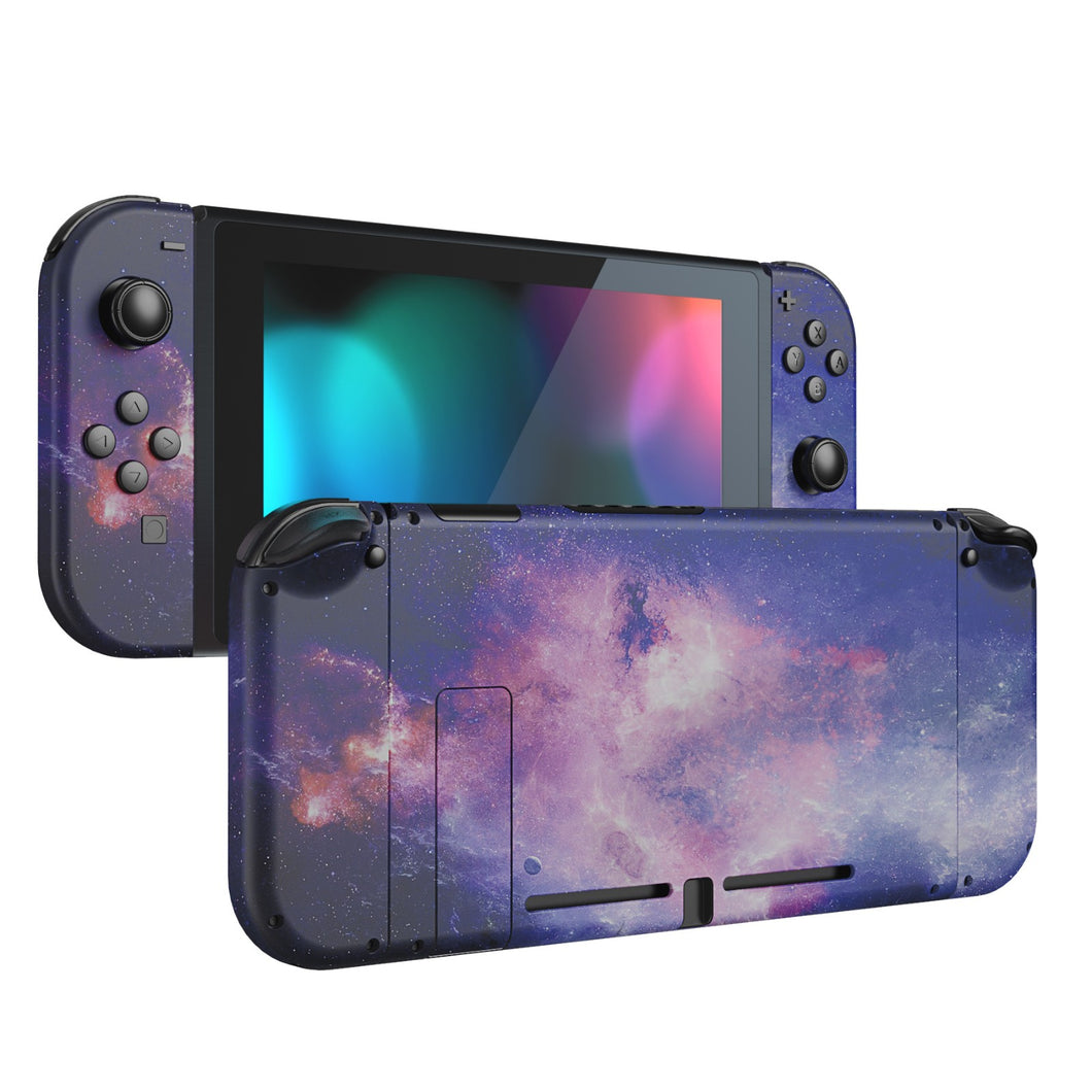 Soft Touch Purple Galaxy Full Shells For NS Joycon-Without Any Buttons Included-QT113WS