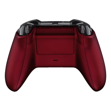 Soft Touch Vampire Red Back Shell With Side Rails Panel And Replacement Battery Cover For Xbox One S Controller-SXOBP01WS - Extremerate Wholesale