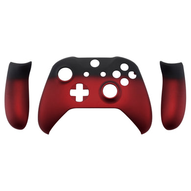 Soft Touch Shadow Vampire Red Front Shell With Side Rails Panel For Xbox One S Controller-ZSXOFX10WS - Extremerate Wholesale