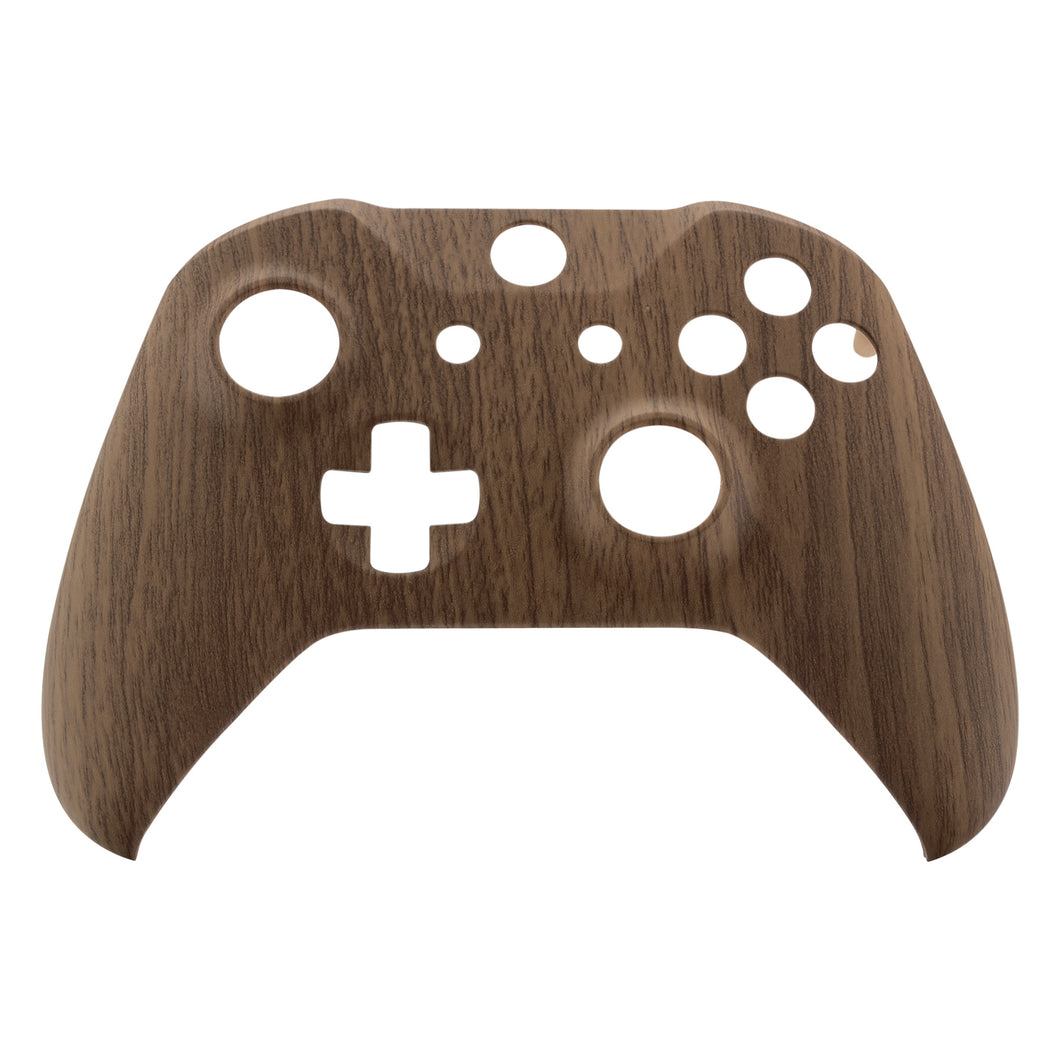 Soft Touch Wooden Grain Front Shell For Xbox One S Controller-SXOFS01WS